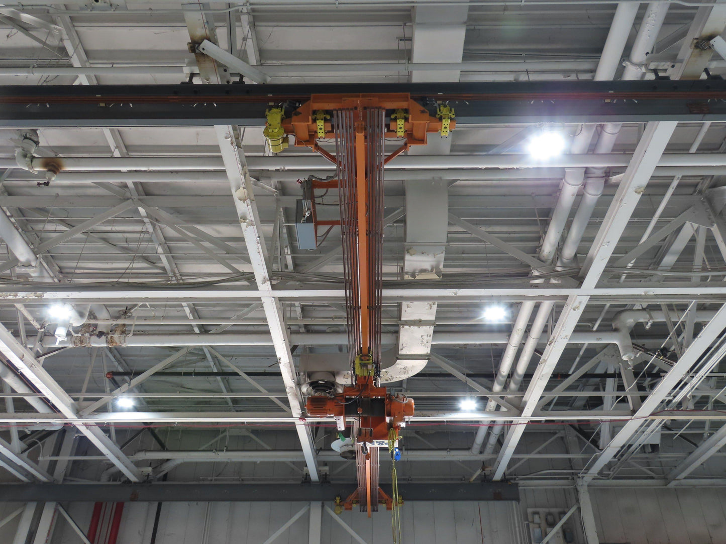 Cleveland Tramrail P&H 5 Ton Single Girder Underhung Bridge Crane 44' 6" Span