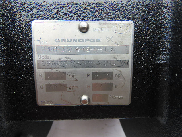 Grundfos SPK8-3/2 A-WB-A-RUUV Vertical Immersion Coolant Pump 3/4HP 40GPM 230V