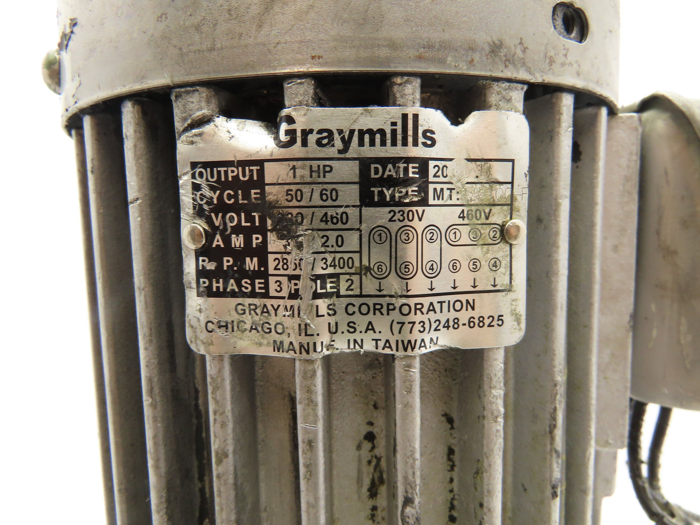 Graymills IMV100-F Vertical Immersion Coolant Pump 1HP 230/460V 3400 RPM 3PH