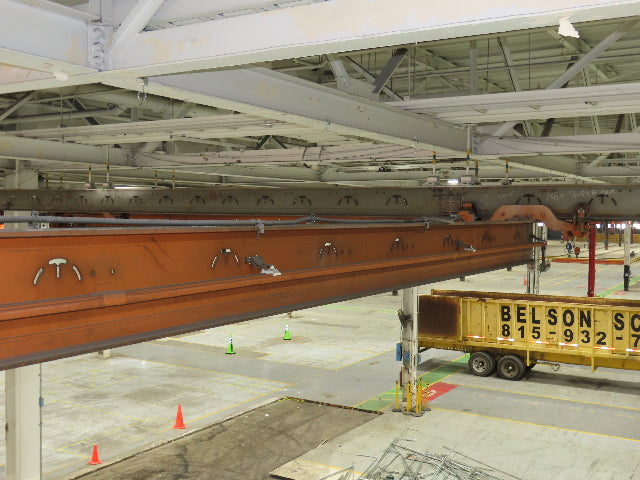 Cleveland Tramrail P&H 1 Ton Single Girder Underhung Bridge Crane 45' 10" Span