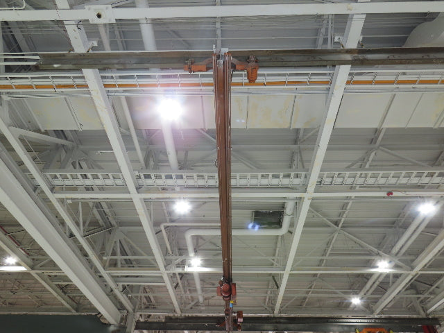 Cleveland Tramrail P&H 1 Ton Single Girder Underhung Bridge Crane 45' 10" Span