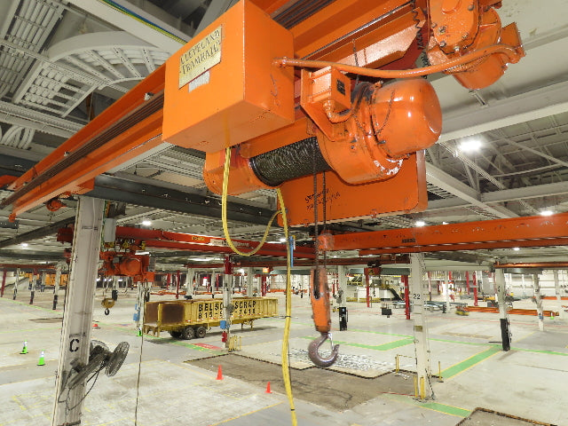Cleveland Tramrail P&H 2 Ton Single Girder Underhung Bridge Crane 45' 10" Span