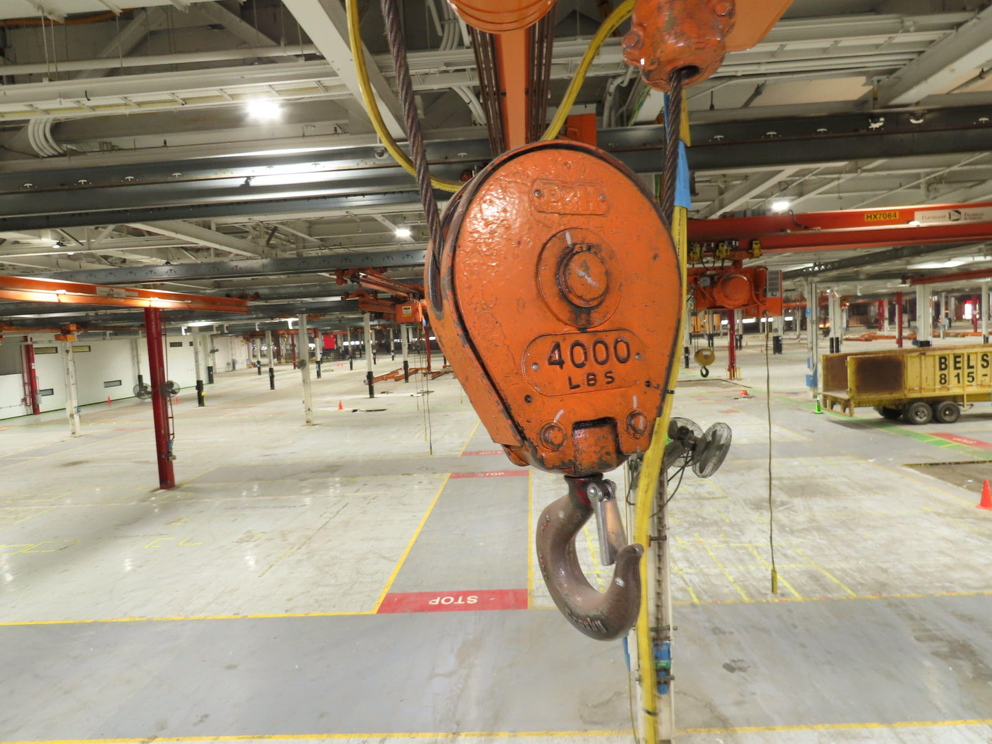 Cleveland Tramrail P&H 2 Ton Single Girder Underhung Bridge Crane 45' 10" Span