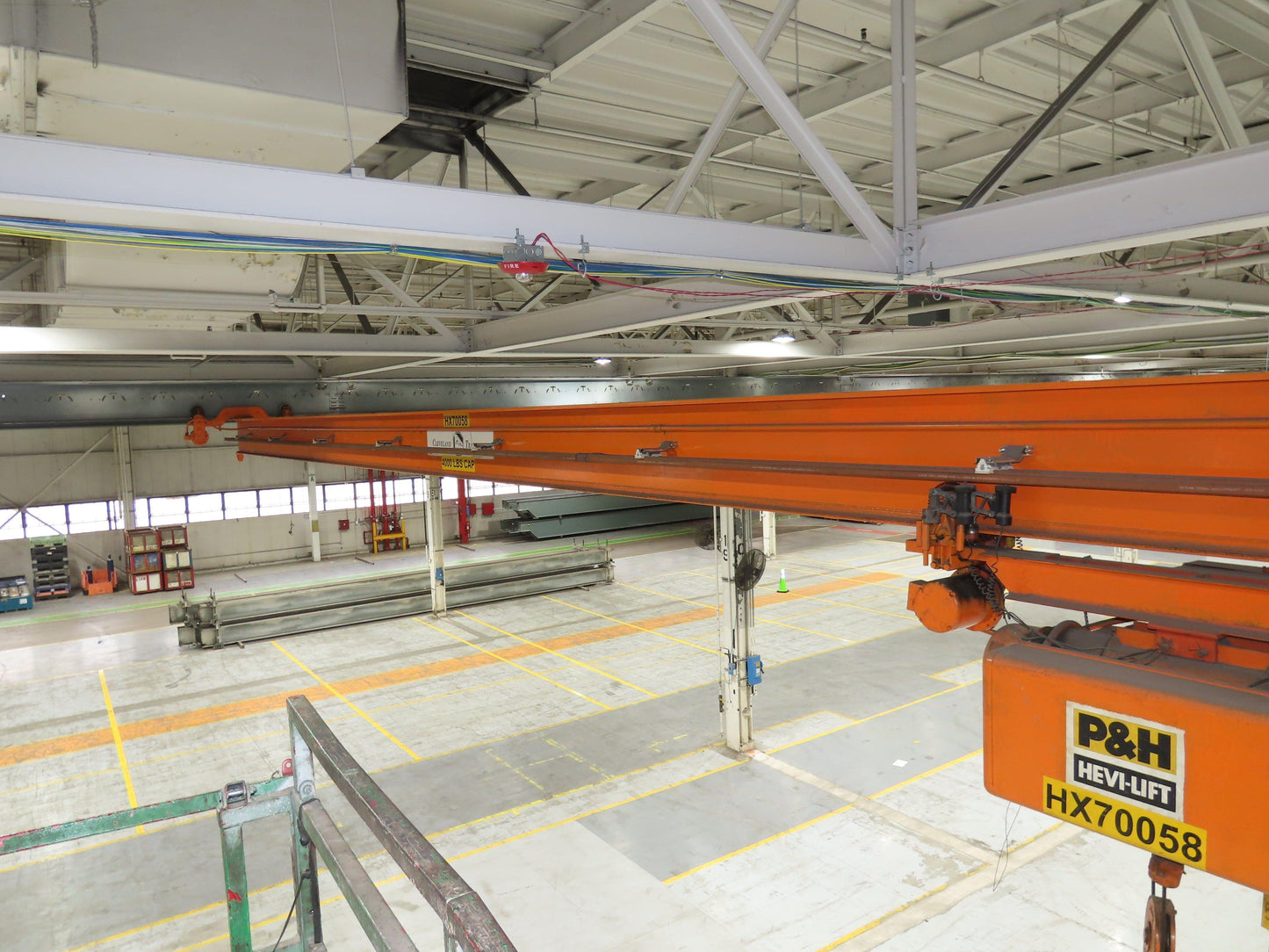 Cleveland Tramrail P&H 2 Ton Single Girder Underhung Bridge Crane 45' 10" Span