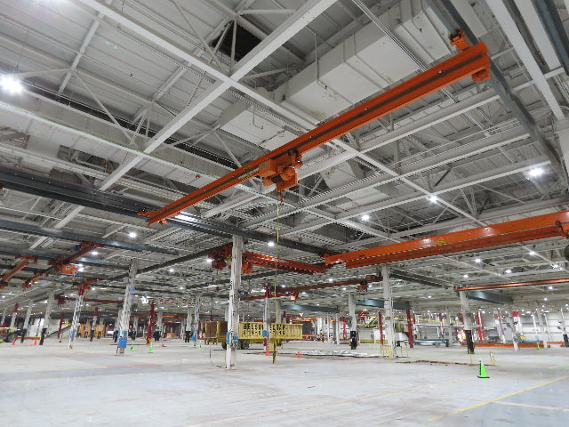 Cleveland Tramrail P&H 2 Ton Single Girder Underhung Bridge Crane 45' 10" Span