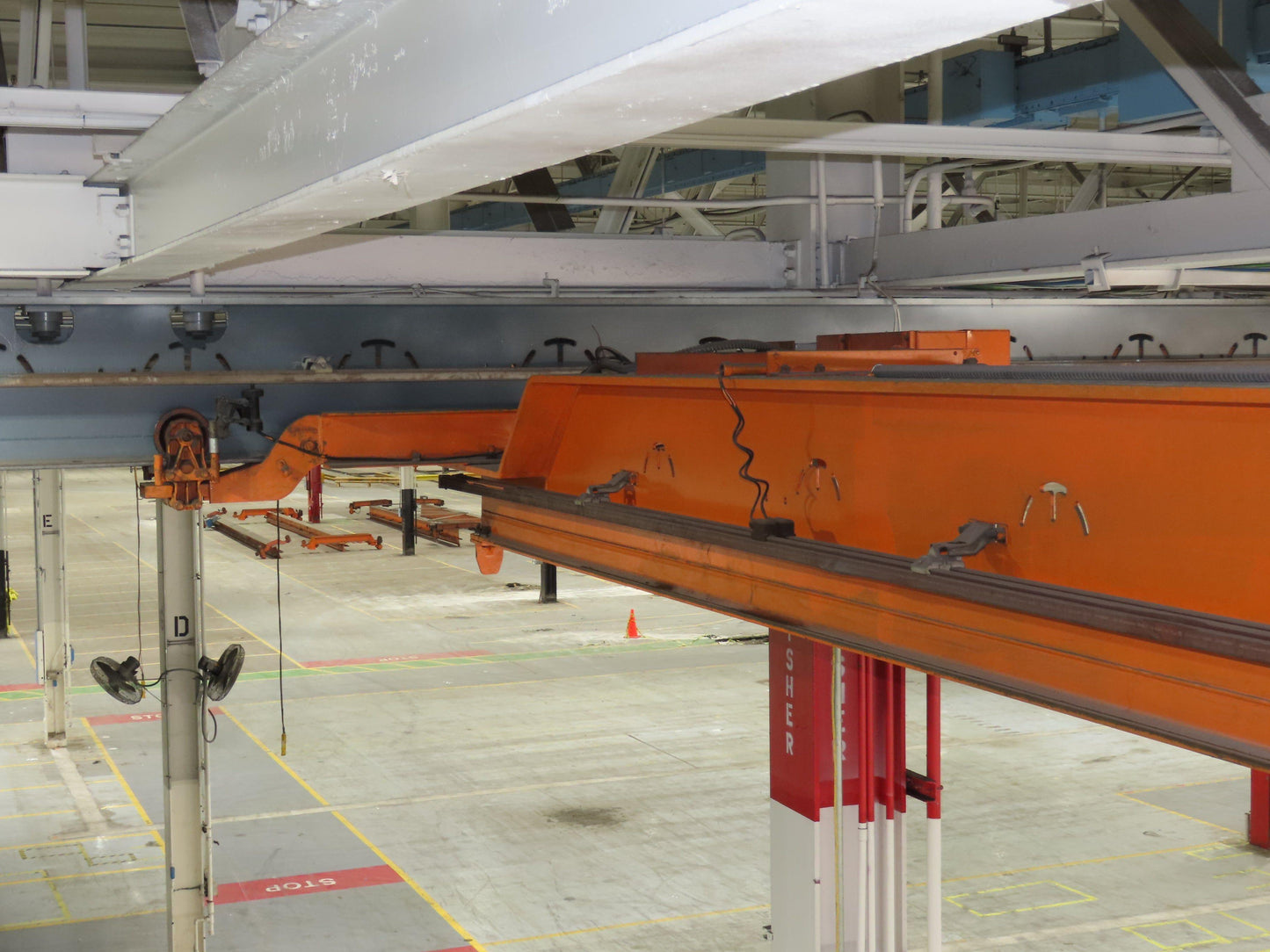 Cleveland Tramrail P&H 2 Ton Single Girder Underhung Bridge Crane 45' 10" Span