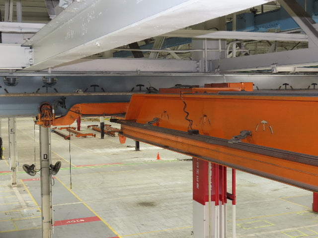 Cleveland Tramrail P&H 2 Ton Single Girder Underhung Bridge Crane 45' 10" Span