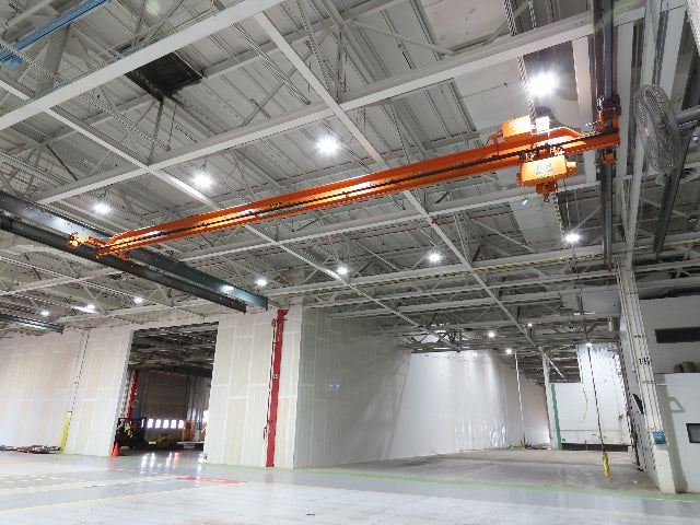 Cleveland Tramrail P&H 2 Ton Single Girder Underhung Bridge Crane 45' 10" Span