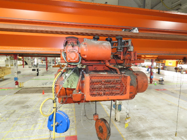 Cleveland Tramrail P&H 2 Ton Single Girder Underhung Bridge Crane 45' 10" Span