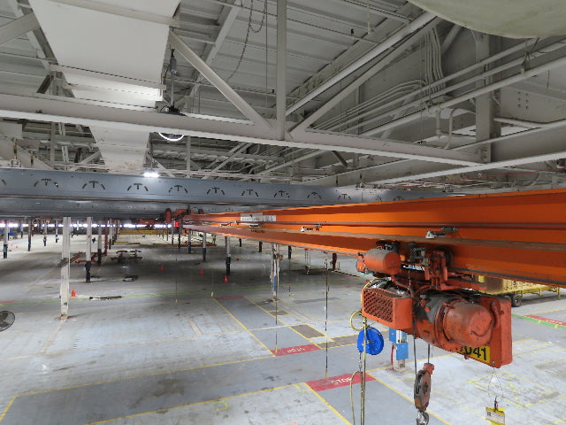 Cleveland Tramrail P&H 2 Ton Single Girder Underhung Bridge Crane 45' 10" Span