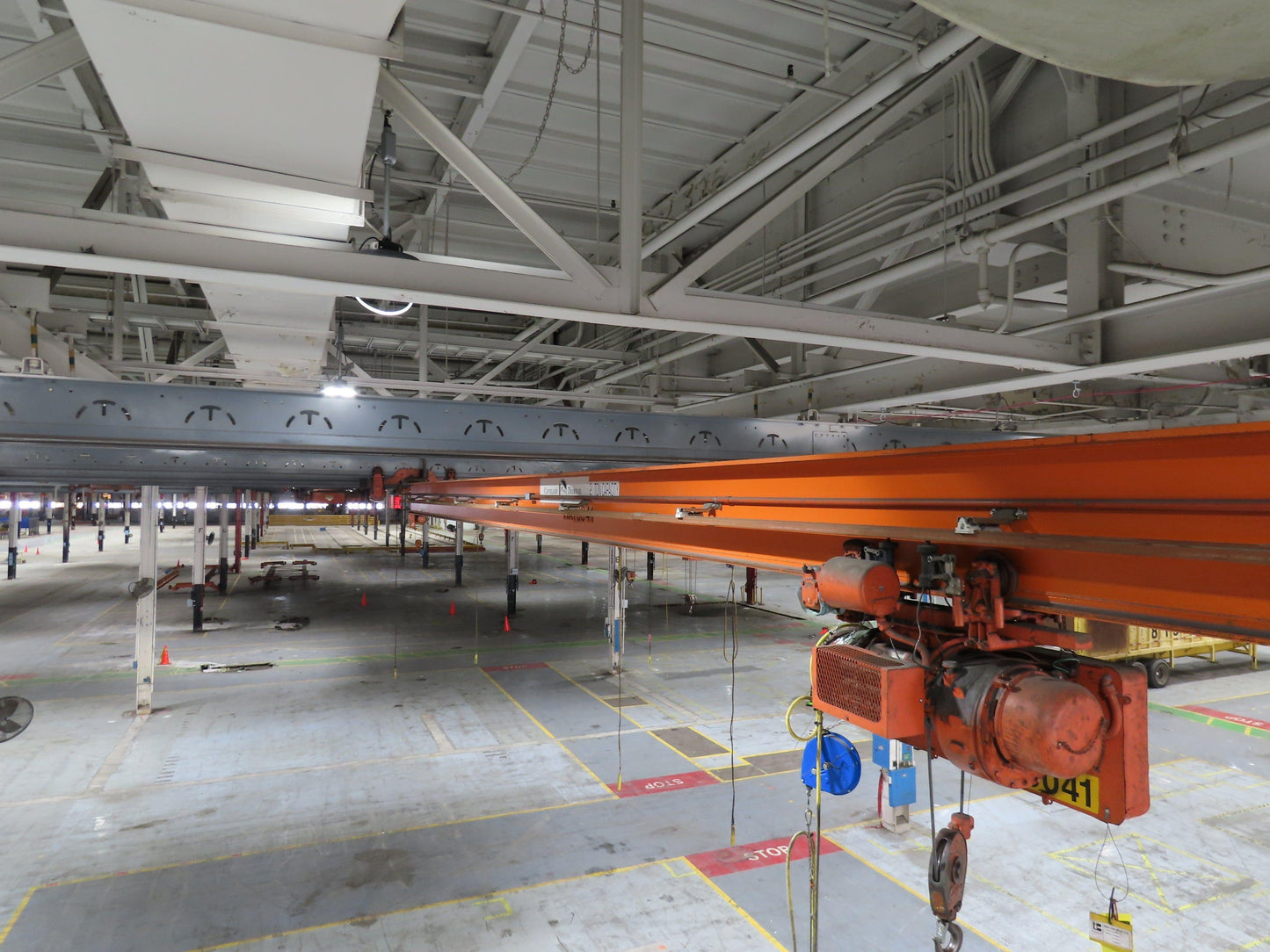 Cleveland Tramrail P&H 2 Ton Single Girder Underhung Bridge Crane 45' 10" Span