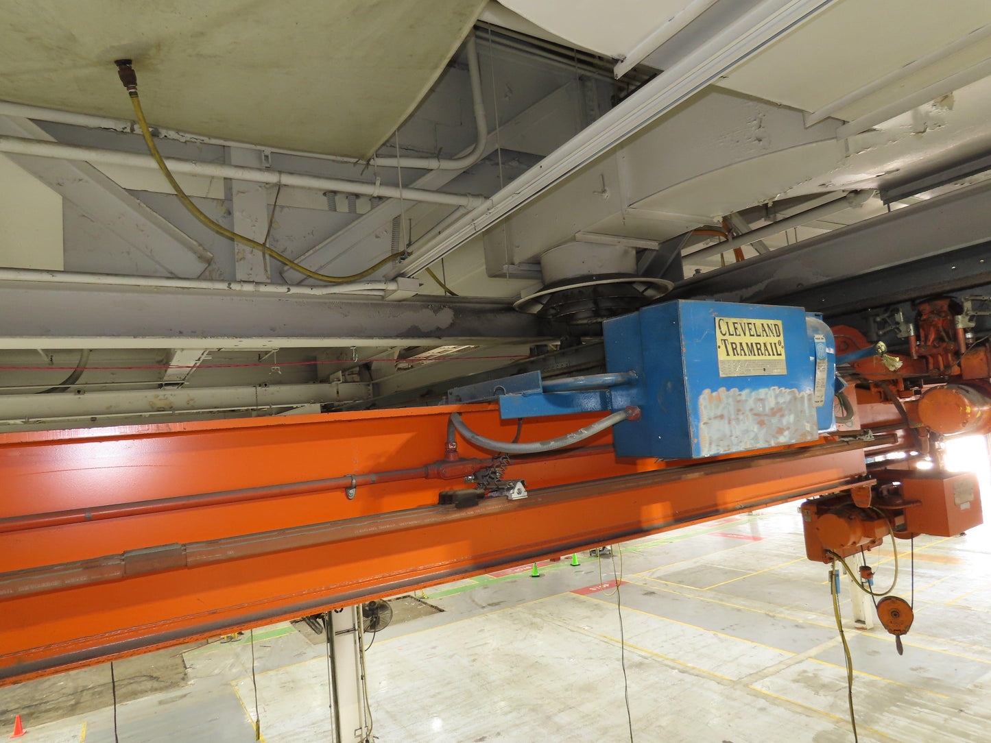 Cleveland Tramrail P&H 2 Ton Single Girder Underhung Bridge Crane 45' 10" Span