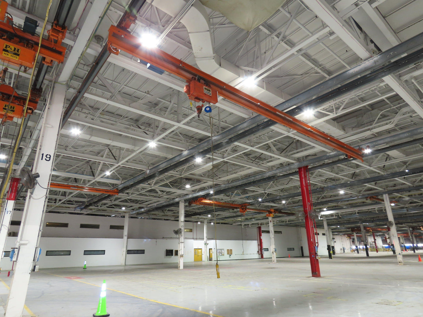 Cleveland Tramrail P&H 2 Ton Single Girder Underhung Bridge Crane 45' 10" Span