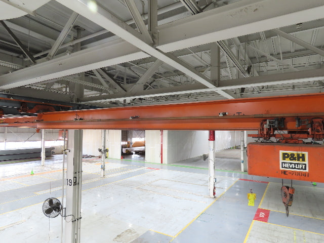 Cleveland Tramrail P&H 2 Ton Single Girder Underhung Bridge Crane 45' 10" Span