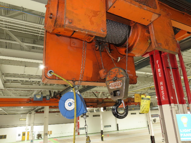 Cleveland Tramrail P&H 1 Ton Single Girder Underhung Bridge Crane 21' 8" Span