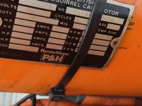 Cleveland Tramrail P&H 1 Ton Single Girder Underhung Bridge Crane 21' 8" Span