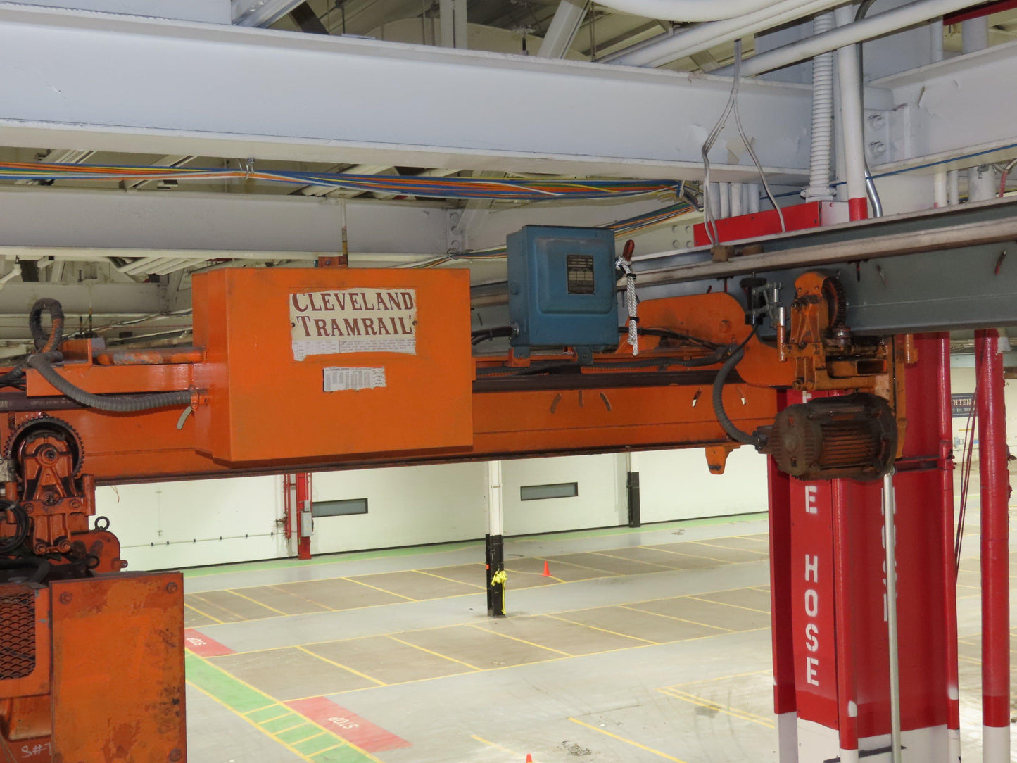 Cleveland Tramrail P&H 1 Ton Single Girder Underhung Bridge Crane 21' 8" Span
