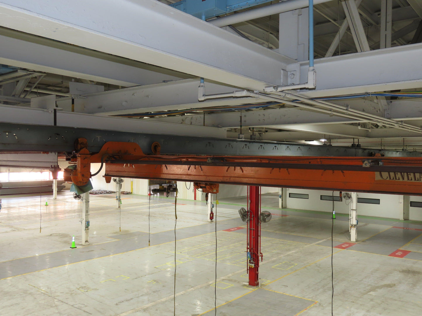 Cleveland Tramrail P&H 1 Ton Single Girder Underhung Bridge Crane 21' 8" Span