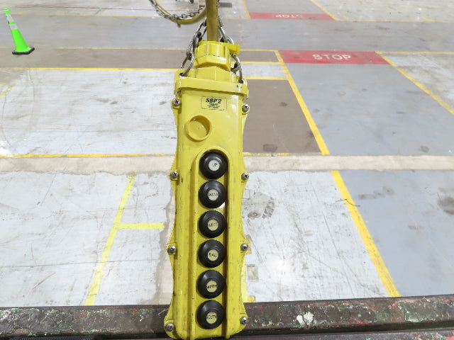 Cleveland Tramrail P&H 1 Ton Single Girder Underhung Bridge Crane 21' 8" Span