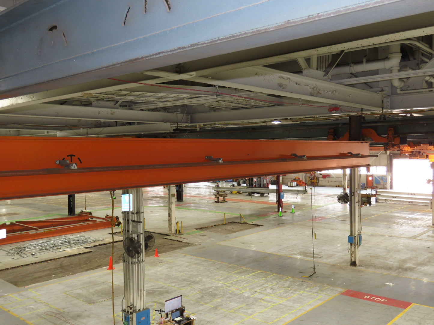 Cleveland Tramrail P&H 2 Ton Single Girder Underhung Bridge Crane 45' 10" Span