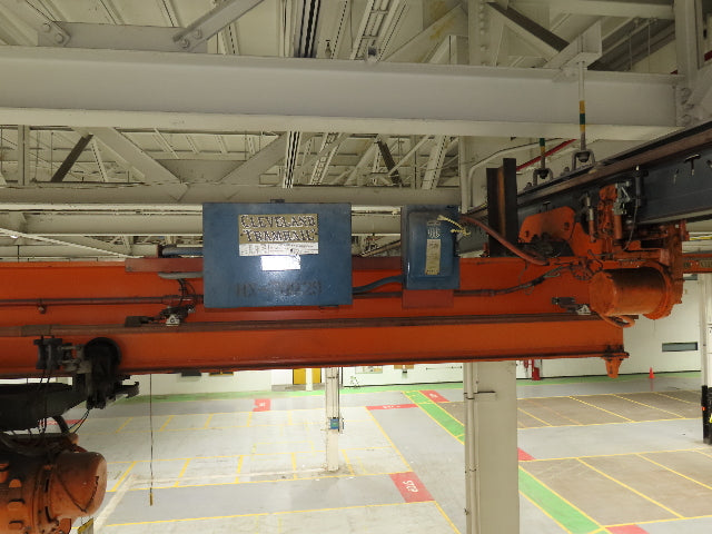 Cleveland Tramrail P&H 2 Ton Single Girder Underhung Bridge Crane 45' 10" Span