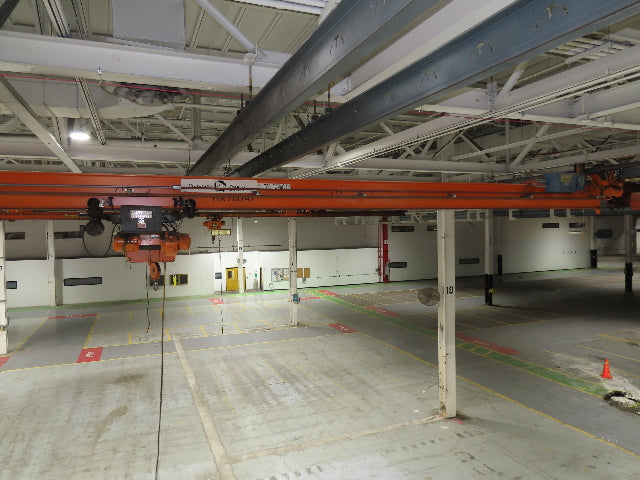 Cleveland Tramrail P&H 2 Ton Single Girder Underhung Bridge Crane 45' 10" Span
