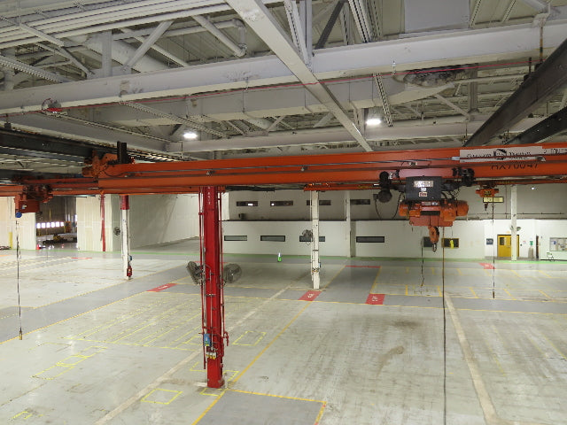 Cleveland Tramrail P&H 2 Ton Single Girder Underhung Bridge Crane 45' 10" Span