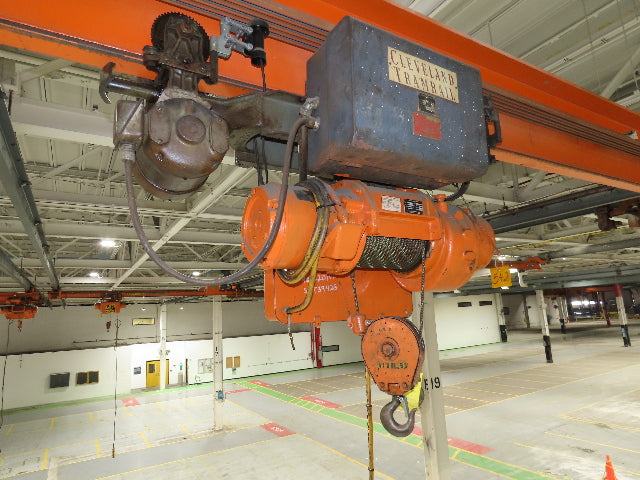Cleveland Tramrail P&H 2 Ton Single Girder Underhung Bridge Crane 45' 10" Span