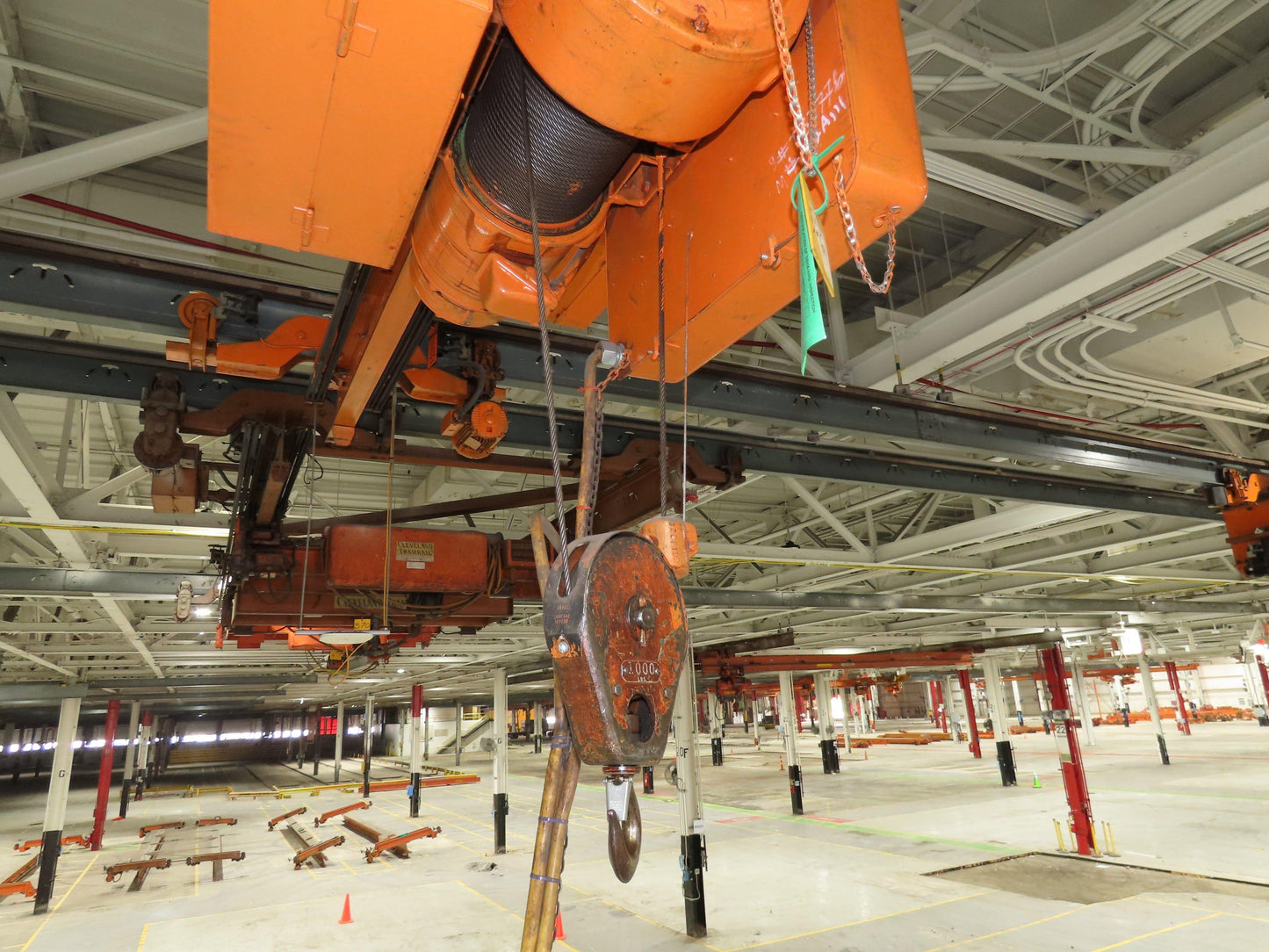 Cleveland Tramrail P&H 1/2 Ton Single Girder Underhung Bridge Crane 21' 8" Span