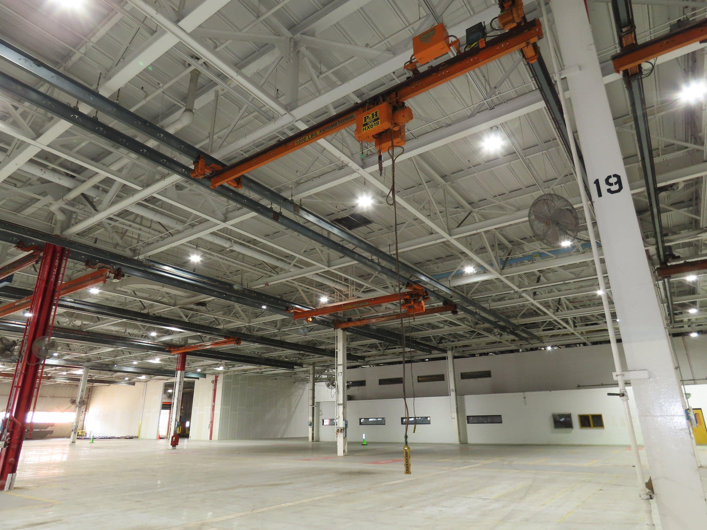 Cleveland Tramrail P&H 1/2 Ton Single Girder Underhung Bridge Crane 21' 8" Span