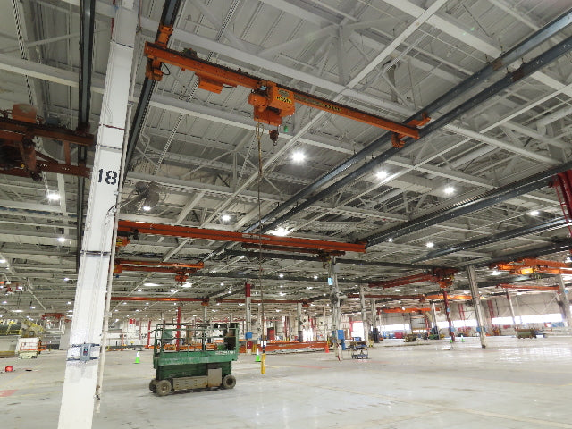Cleveland Tramrail P&H 1/2 Ton Single Girder Underhung Bridge Crane 21' 8" Span