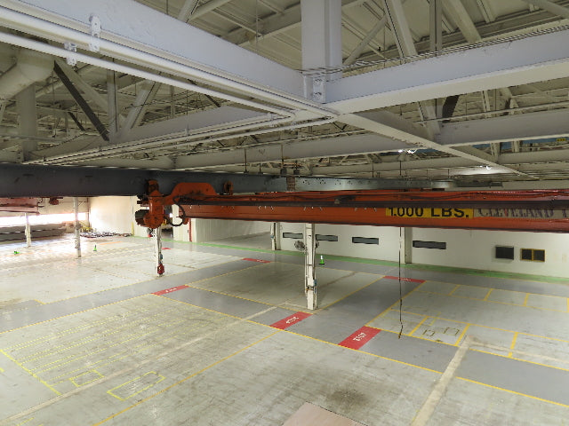 Cleveland Tramrail P&H 1/2 Ton Single Girder Underhung Bridge Crane 21' 8" Span