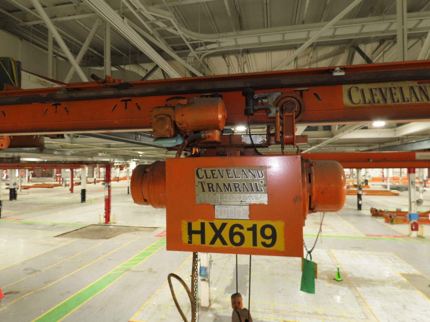 Cleveland Tramrail P&H 1/2 Ton Single Girder Underhung Bridge Crane 21' 8" Span