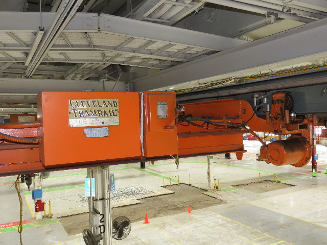 Cleveland Tramrail P&H 1 Ton Single Girder Underhung Bridge Crane 21' 8" Span