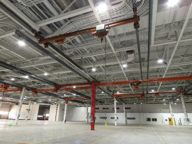 Cleveland Tramrail P&H 1 Ton Single Girder Underhung Bridge Crane 21' 8" Span