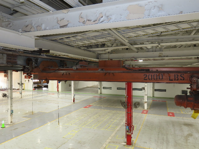 Cleveland Tramrail P&H 1 Ton Single Girder Underhung Bridge Crane 21' 8" Span