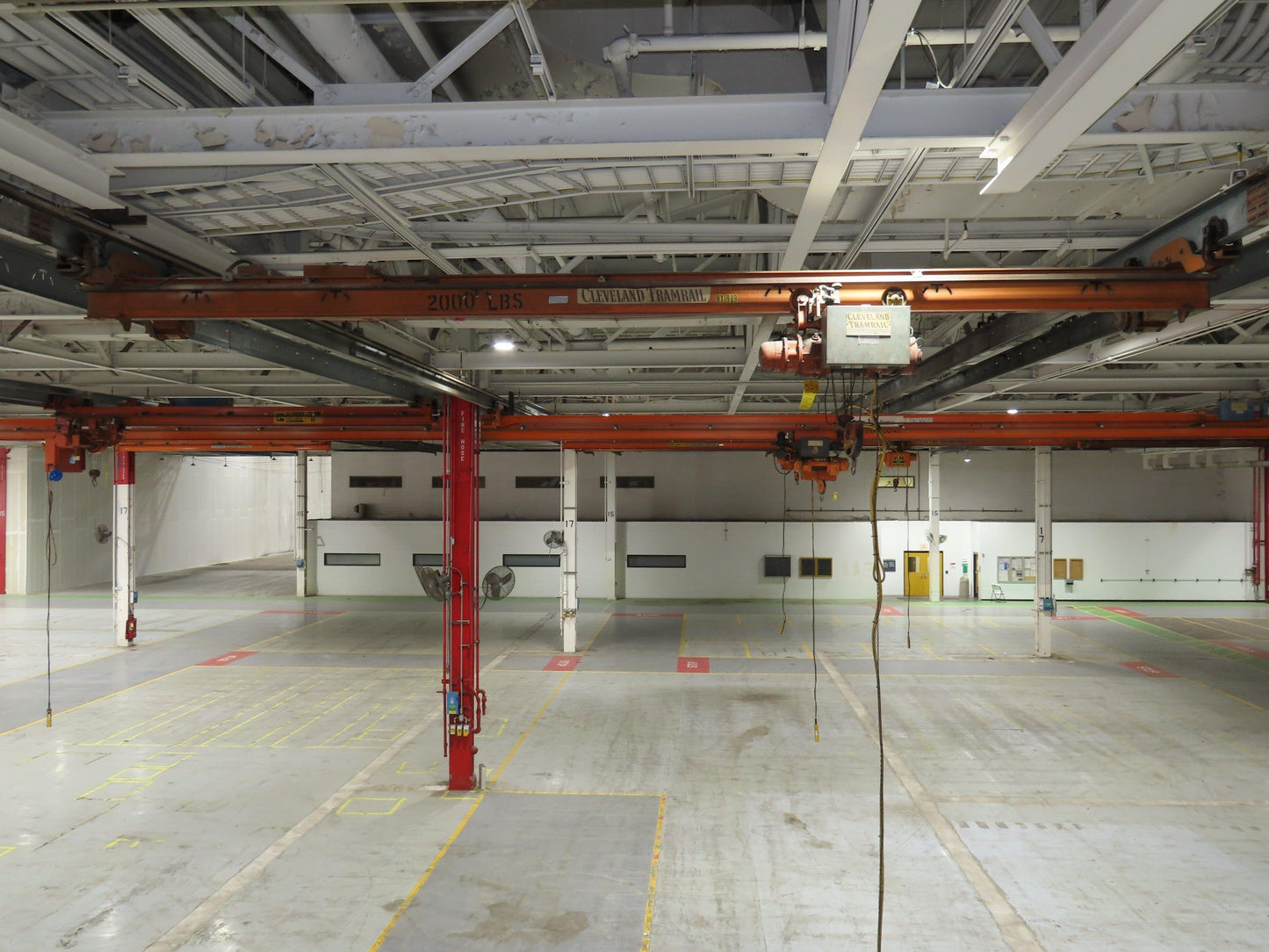 Cleveland Tramrail P&H 1 Ton Single Girder Underhung Bridge Crane 21' 8" Span