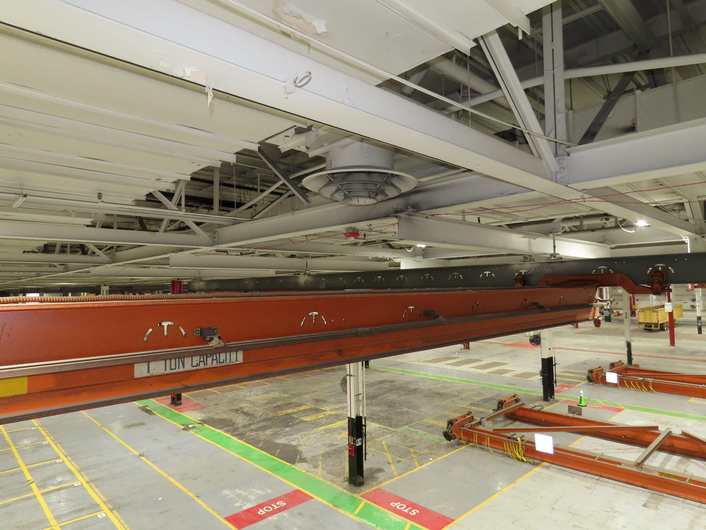 Cleveland Tramrail P&H 1 Ton Single Girder Underhung Bridge Crane 31' 4" Span