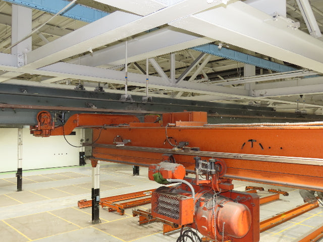 Cleveland Tramrail P&H 1 Ton Single Girder Underhung Bridge Crane 31' 4" Span