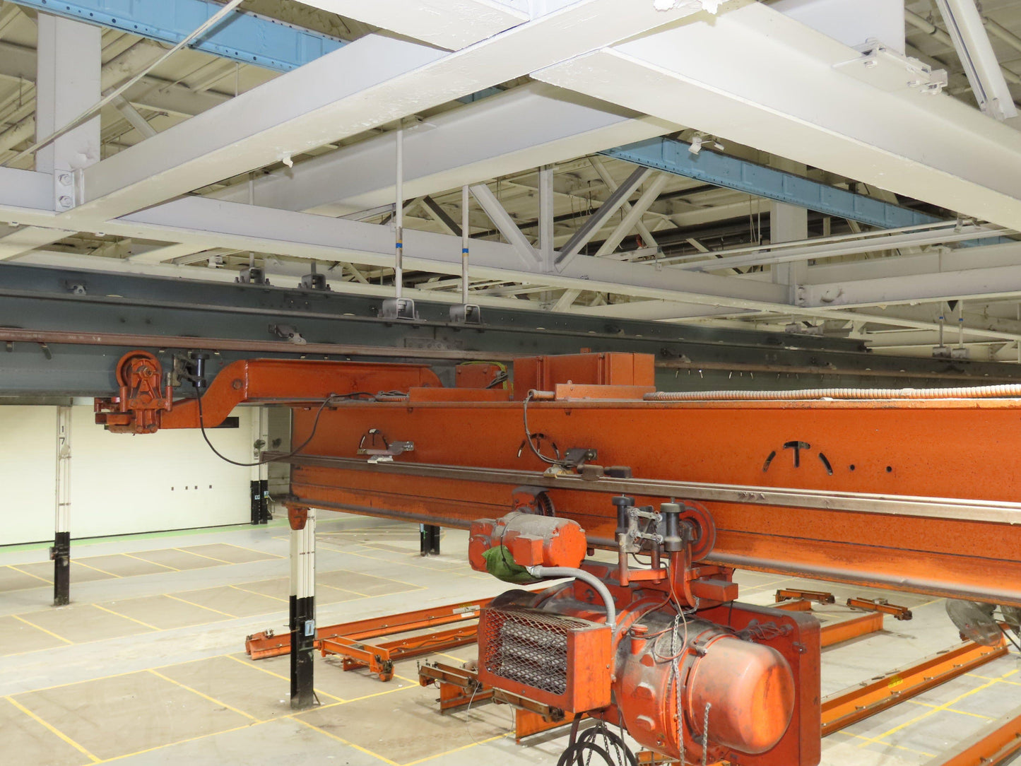 Cleveland Tramrail P&H 1 Ton Single Girder Underhung Bridge Crane 31' 4" Span
