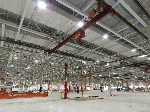 Cleveland Tramrail P&H 1 Ton Single Girder Underhung Bridge Crane 31' 4" Span