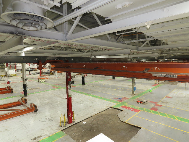 Cleveland Tramrail P&H 1 Ton Single Girder Underhung Bridge Crane 31' 4" Span