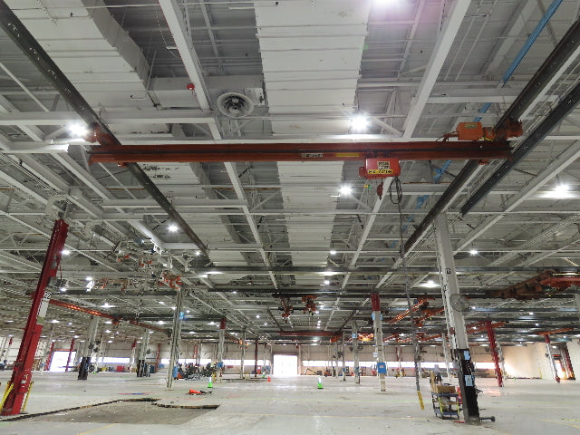 Cleveland Tramrail P&H 1 Ton Single Girder Underhung Bridge Crane 31' 4" Span