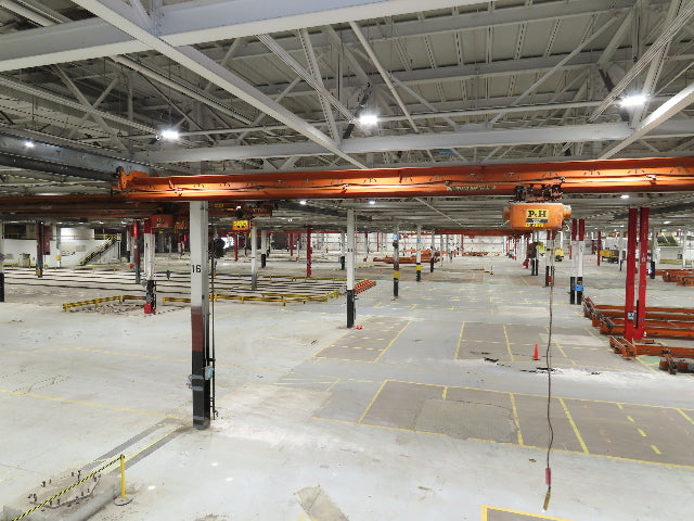Cleveland Tramrail P&H 1 Ton Single Girder Underhung Bridge Crane 45' 10" Span