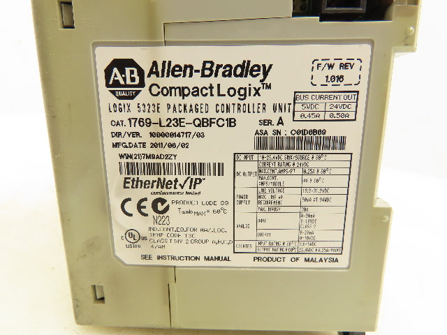 Allen Bradley 1769-L32E-QBFC1B CompactLogix L23E CPU Controller Module
