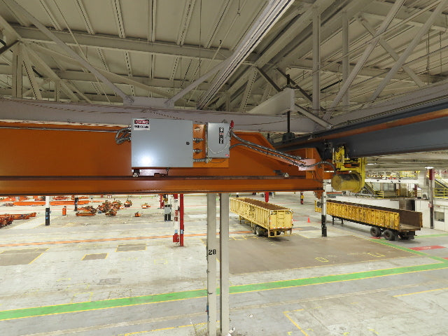 Cleveland Tramrail P&H 5 Ton Single Girder Underhung Bridge Crane 45' 10" Span