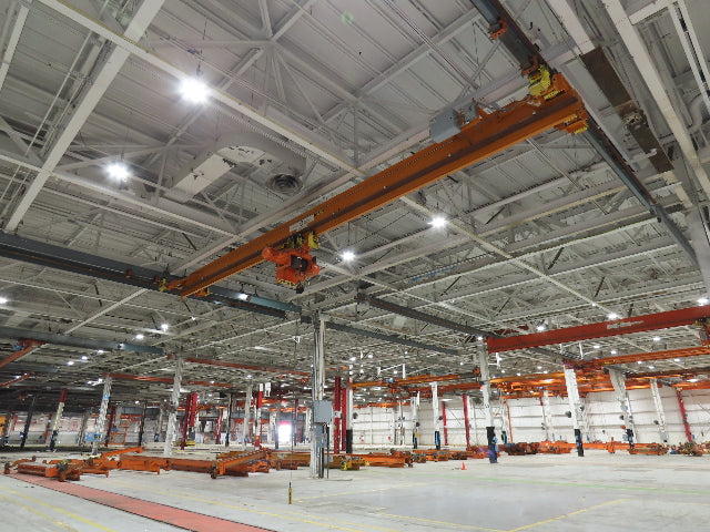 Cleveland Tramrail P&H 5 Ton Single Girder Underhung Bridge Crane 45' 10" Span