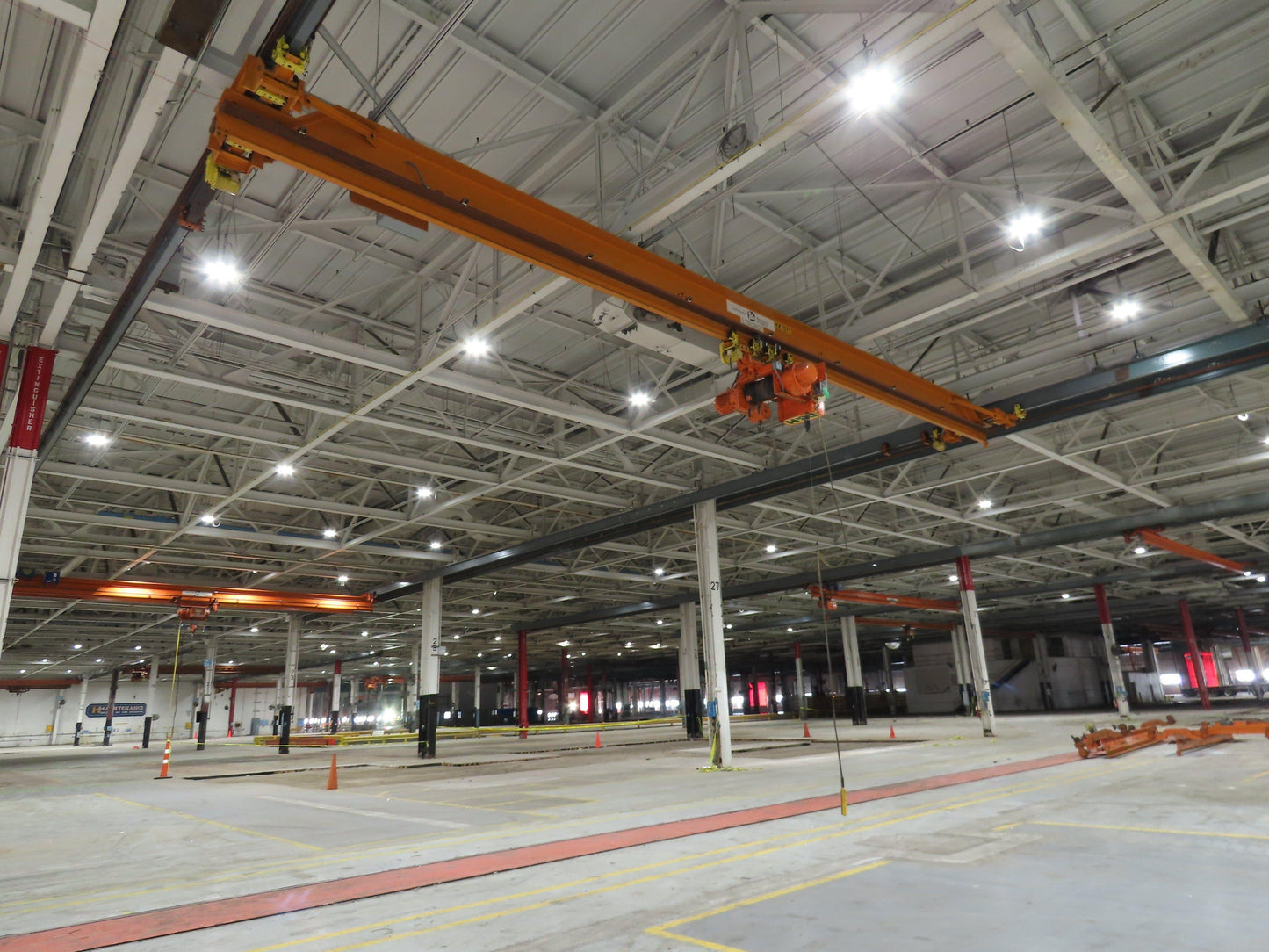 Cleveland Tramrail P&H 5 Ton Single Girder Underhung Bridge Crane 45' 10" Span