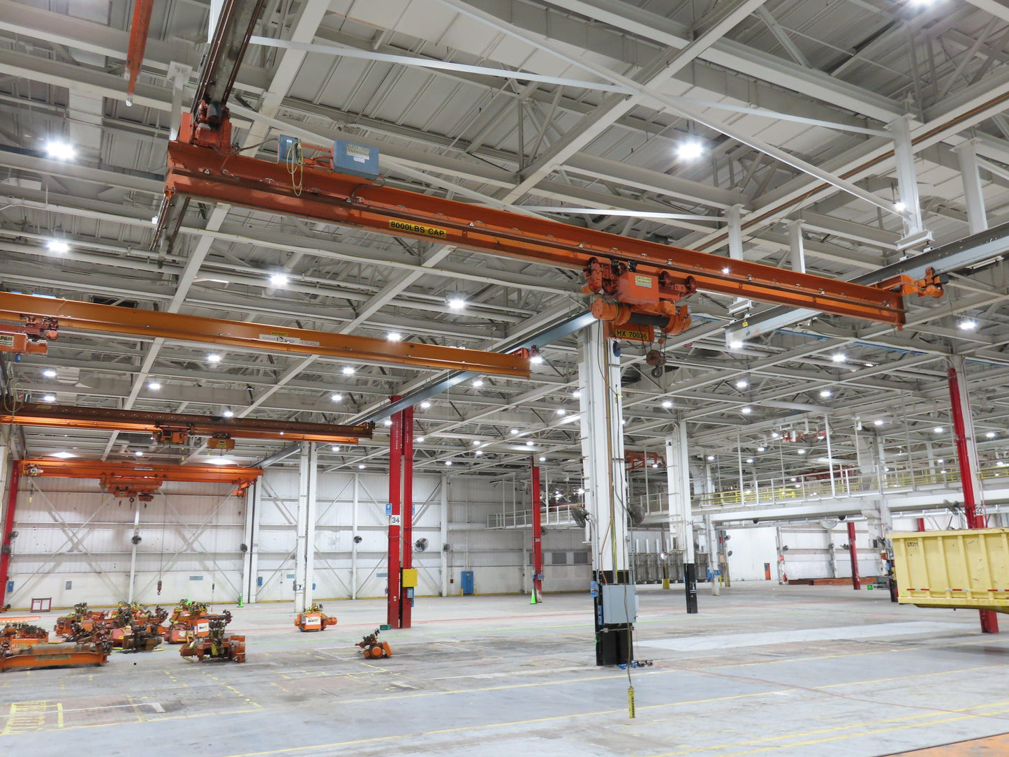 Cleveland Tramrail P&H 4 Ton Single Girder Underhung Bridge Crane 36' Span