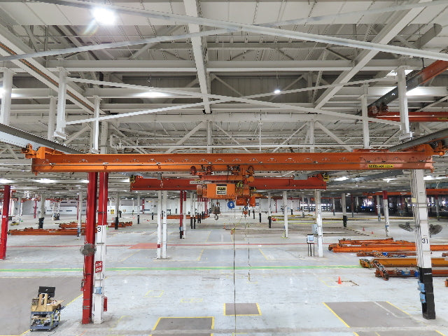 Cleveland Tramrail P&H 4 Ton Single Girder Underhung Bridge Crane 36' Span